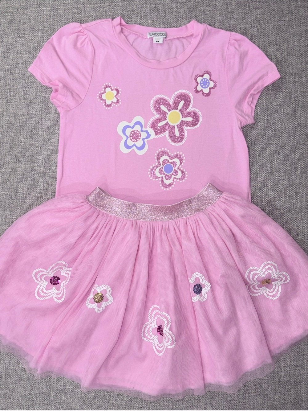 Flapdoodles 6x T-shirt and Tutu Skirt EUC